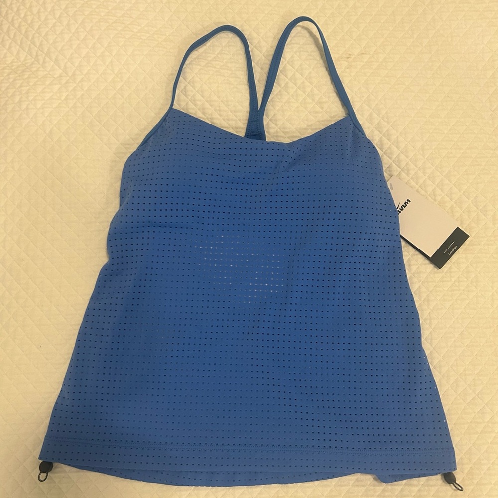 Nike blue mesh tank small nwt
